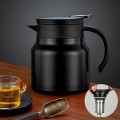 Bình pha trà giữ nhiệt có lõi lọc mini siêu bền, Màu đen - Không hiển thị nhiệt độ