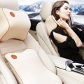 Bộ gối tựa lưng và gối tựa đầu xe hơi siêu êm , Màu đen