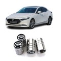 Nắp chụp chân van xe ô tô có logo các hãng xe (Set 4 cái), Logo Mazda