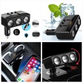 Bộ chia tẩu sạc ô tô 3 cổng tẩu 2 USB xoay 90 độ đa năng