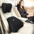 Bộ tựa đầu tựa lưng ô tô chất liệu cao su non đàn hồi, Màu đen
