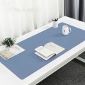 Tấm lót chuột 2 mặt da PU chống thấm nước cỡ lớn, Màu hồng mặt ghi