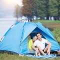 Lều cắm trại di động tự bung cho 4 người tiện lợi, Màu xanh dương