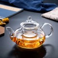 Bộ ấm trà thủy tinh 6 chén kèm đế châm nến cách nhiệt, Bộ ấm chén không khay (Có quai)