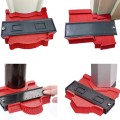 Thước sao chép hình dạng đa năng đo góc đường viền, Màu đỏ - Loại 25cm