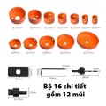 Bộ công cụ khoét lỗ gỗ và thạch cao 16 chi tiết 19 - 127mm