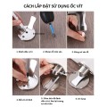 Chặn cửa chống va đập thông minh, lắp đặt tiện lợi, Màu bạc