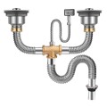 Bộ xi phông thoát nước chậu rửa bát 2 hố tiện lợi