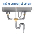 Bộ xi phông thoát nước chậu rửa bát 2 hố tiện lợi