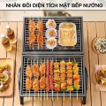 Bếp nướng than hoa dã ngoại ngoài trời chất liệu thép không gỉ